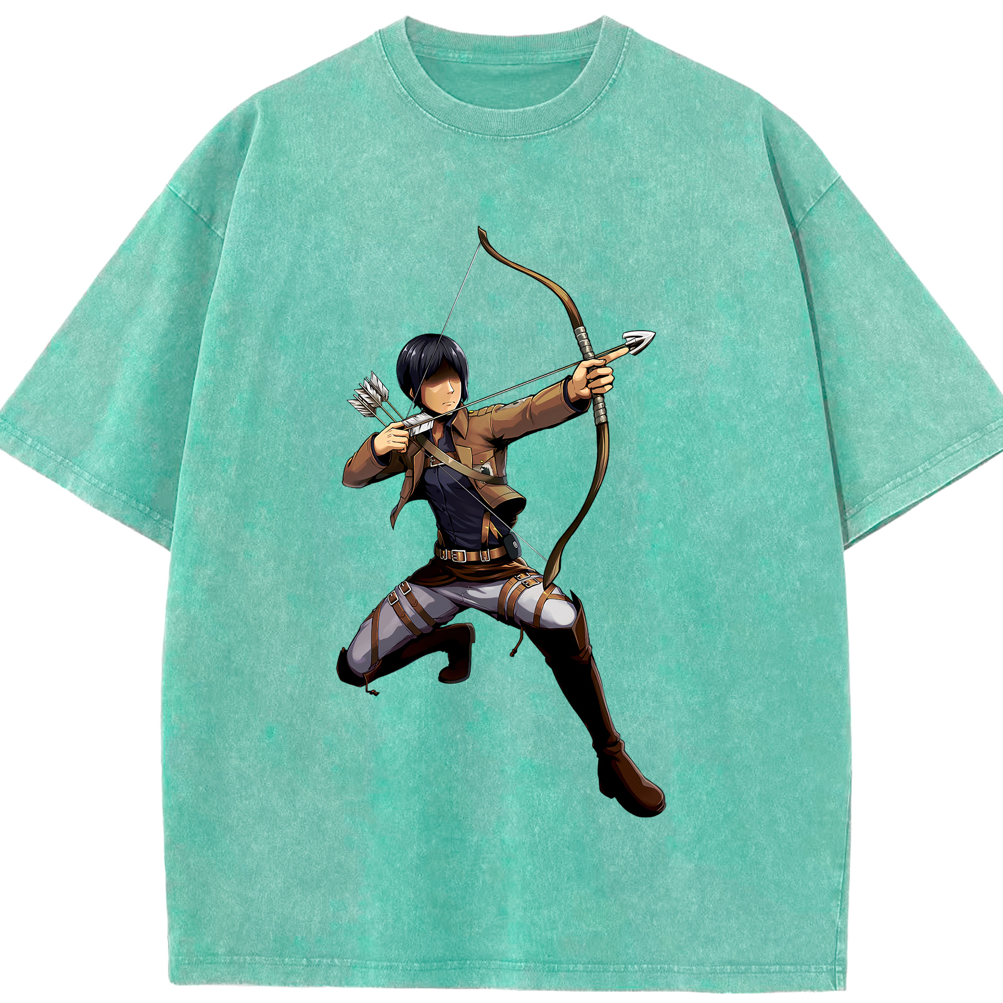 （画像用） 進撃の巨人 Attack on Titan 綿100% ヴィンテージ風 半袖Tシャツ（フロントプリント）
